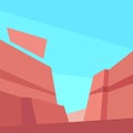 Low poly mesa landscape Royalty Free Stock Photo