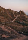 Path along bluffs at Point Reyes National Seashore, California Royalty Free Stock Photo