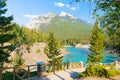 Path along the bow river banff Royalty Free Stock Photo