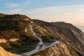 Path running along the edge of the Black Sea.