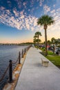 Path along the Matanzas River in St. Augustine, Florida. Royalty Free Stock Photo
