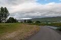 Path along river Glera in Akureyri Iceland Royalty Free Stock Photo