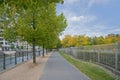 Path along river Spree in the city of Berlin