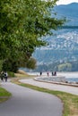 Path along the seawall in Stanley Park Royalty Free Stock Photo