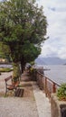 The path along the shore of Lake Como in Bellagion.