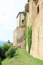 Path along wall of Castle Lipnice