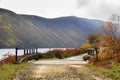 Path around Loch Muick. Cairngorms National Park, Scotland, UK. Royalty Free Stock Photo