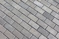 Grey tiles give a harmonic pattern at the ground Royalty Free Stock Photo