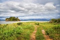 Path in beach, Sea of Japan, Primorye Royalty Free Stock Photo