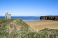 Path and benches to Ballybunion beach Royalty Free Stock Photo