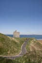 Path and benches to Ballybunion castle and beach Royalty Free Stock Photo