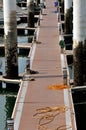 Path byboard on dock Royalty Free Stock Photo