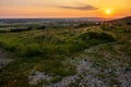 Path in Carphatian Mountains at sunset Royalty Free Stock Photo