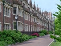 Path on the college campus with beside a gothic style brick  building, University of Pennsylvania Royalty Free Stock Photo