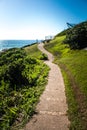 Walkway curves to go for a hike in Praia do Santinho, FlorianÃÂ³polis, Brazil