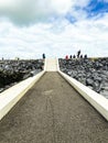 Path on a dike in Cadzand, The Netherlands Royalty Free Stock Photo