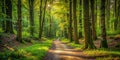 path in the forest path in the woods footpath in the forest AI-Created Content Royalty Free Stock Photo