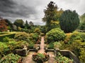 Path through formal garden at Biddulph Grange, Biddulph, Stoke-on-Trent, England Royalty Free Stock Photo