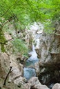 The path of the Gole del Calore In the heart of the Cilento National Park Royalty Free Stock Photo
