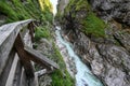 Path through the gorge Lammerklamm in Austria Royalty Free Stock Photo