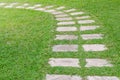 Path on green grass Royalty Free Stock Photo