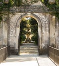 The path in the Jardim da Sereia park leading to one of the fountains Royalty Free Stock Photo