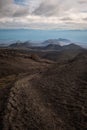 Path leading through the extraterrestrial landscape around Tolbachik Volcano