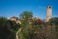 Path leading to Cathedral of Santa Maria Assunta and Church of Santa Fosca on island of Torcello, Venice, Italy Royalty Free Stock Photo