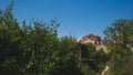 Path leading to Cathedral of Santa Maria Assunta and Church of Santa Fosca on island of Torcello, Venice, Italy Royalty Free Stock Photo