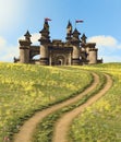 Path Leading to a Enchanting Princess Fairy Tale Castle Royalty Free Stock Photo
