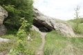 Path leading to the entrance to the cave