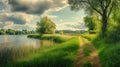 A Path Leading to a Lake