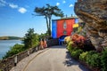 The path leading to Portmeirion village in North Wales, United Kingdom Royalty Free Stock Photo