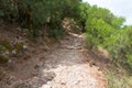 The path leading to the Psychro Cave. The Crete island,Greece.