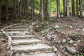 Path leading to the Russian Chapel, Slovenia. Royalty Free Stock Photo