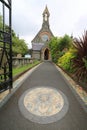 Decorated path to church door