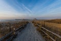 Path leading to ventnor city beach in atlantic city, new jersey Royalty Free Stock Photo