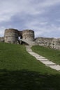 Path leading up to the ruins of Beeston Castle Royalty Free Stock Photo