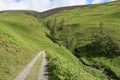 Path by hill leading down to Small beck Royalty Free Stock Photo
