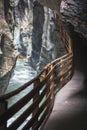 Path inside Liechtensteinklamm in the Austrian Alps