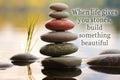Path in life quote text with zen stones background. Inspirational concept Royalty Free Stock Photo