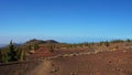 Path through the lunar landscape of Montana Samara in Teide National Park, one of the most alien-like, volcanic land in Tenerife Royalty Free Stock Photo