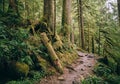 Path through Mt.Baker-Snoqualmie National Forest Royalty Free Stock Photo