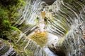 Path near small falls in Watkins Glen State Park, Finger Lakes, USA Royalty Free Stock Photo