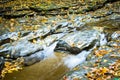 Path near small falls in Watkins Glen State Park, Finger Lakes, USA Royalty Free Stock Photo