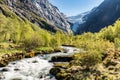 The Briksdal Glacier National Park Royalty Free Stock Photo