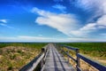 Path over Dunes on Plum Island Beach Royalty Free Stock Photo
