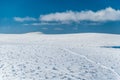 Krkonose plains on a sunny winter day, Krkonose mountains, Czech republic Royalty Free Stock Photo