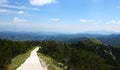 Path over mountains in Lovcen National Park