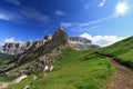 Path over Pordoi pass